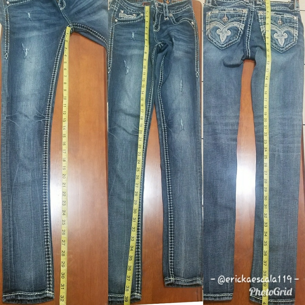 Rock Revival Pilkin Mid-Rise Skinny Stretch Sz 25 - Picture 3 of 8